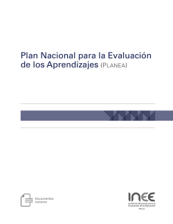 Plan Nacional para la Evaluación de los Aprendizajes (PLANEA)
