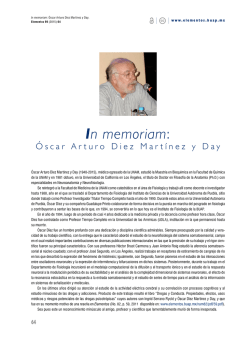 In memoriam: Óscar Arturo Diez Martínez y Day