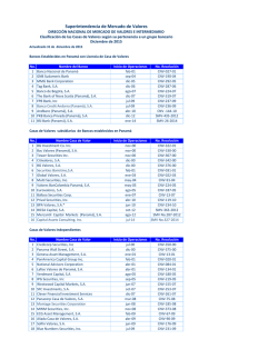 Casa de Valores actualizado - Superintendencia del Mercado de