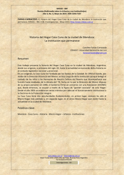 Historia del Hogar Casa Cuna de la ciudad de Mendoza