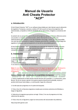 Manual de Usuario Anti Cheats Protector "ACP" - Latin