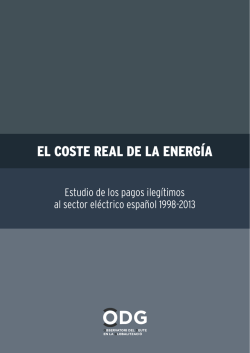 el coste real de la energía - Plataforma por un Nuevo Modelo