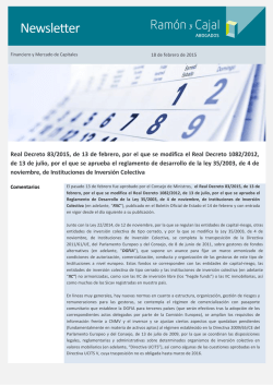 Real Decreto 83/2015, de 13 de febrero, por el que se modifica el