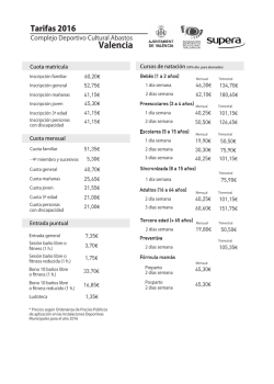 tarifas en PDF - Centro Supera