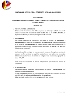 NACIONAL DE VOLEIBOL COLEGIOS DE HABLA ALEMAN