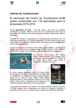 El alumnado del Centro de Tecnificación M