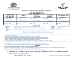 Rutas Interurbanas - USB Dirección de Servicios