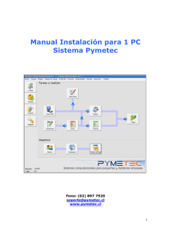 Manual Instalación para 1 PC Sistema Pymetec
