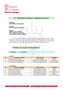 13º CONCURSO DE DIBUJO “VENANCIO BLANCO”