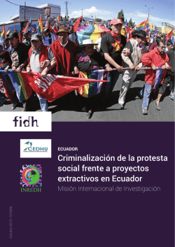 Criminalización de la protesta social frente a proyectos