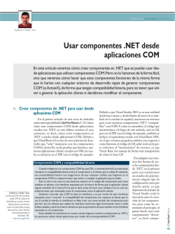 Usar componentes .NET desde aplicaciones COM - el Guille