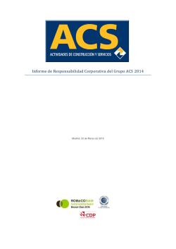 Informe de Responsabilidad Corporativa del Grupo ACS 2014