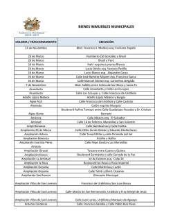 BIENES INMUEBLES MUNICIPALES
