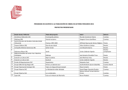Proyectos recibidos y clasificados