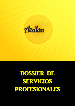 DOSSIER DE SERVICIOS PROFESIONALES