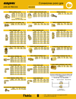 Conexiones para gas