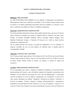 BASES Y CONDICIONES DEL CONCURSO “Concurso 6 Noches