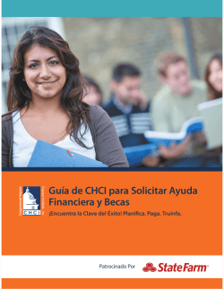 Guía de CHCI para Solicitar Ayuda Financiera y Becas