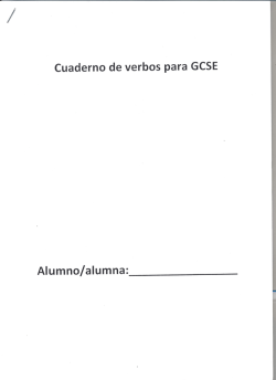 Cuaderno de verbos para GCSE