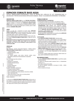 ficha técnica espacios esmalte base agua