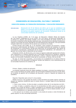 Acceso a Grado Superior - BOC