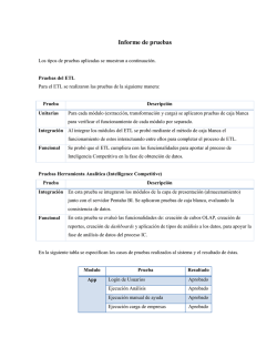 Informe de pruebas