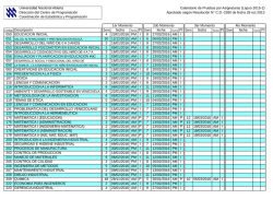 calendario de pruebas por asignatura lapso 2015-2