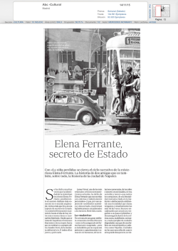 Abc -Cultural - Elena Ferrante
