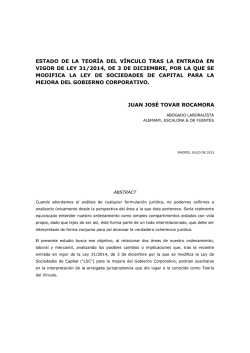 estado de la teoría del vínculo tras la entrada en vigor
