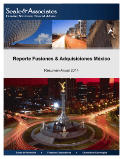 Reporte Fusiones & Adquisiciones México