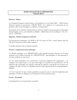 BASES LEGALES DE LA PROMOCIÓN