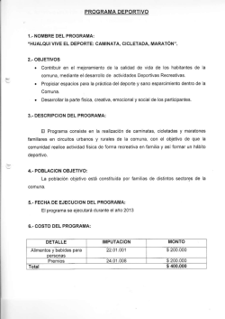 "HUALQUI VIVE EL DEPORTE: CAMINATA, CICLETADA, MARATÓN".