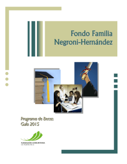 Fondo de Becas Familia Negroni-Hernandez