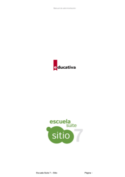 Escuela Suite 7 – Sitio Página 1 - Manuales de productos educativa