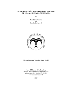 la arqueolog&iacute;a de la regi&oacute;n y del sitio de villa ahumada, chihuahua