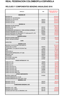 listado productos 2016 - Real Federación Colombófila Española