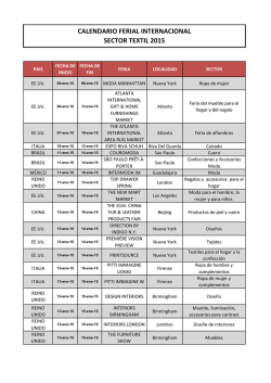 calendario ferial internacional sector textil 2015