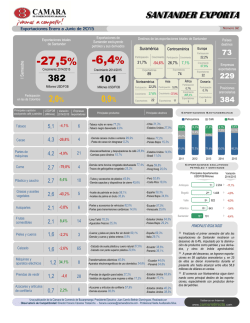 Exportaciones a Junio 2015 - Cámara de Comercio de Bucaramanga