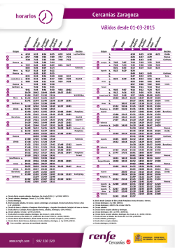 horarios del tren de cercanías