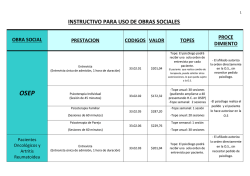 INSTRUCTIVO PARA USO DE OBRAS SOCIALES