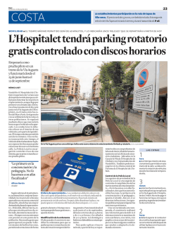 L`Hospitalet tendrá parking rotatorio gratis controlado con discos