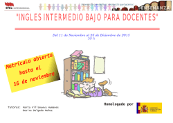 "INGLES INTERMEDIO BAJO PARA DOCENTES"