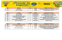 RBD NOMBRE REGIÓN COMUNA NOMBRE DEL PROYECTO 3 4