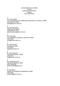 Lista de Miembros de CistiMex Nombre Institución de