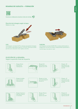 ELECCI&Oacute;N DE LA BISAGRA, Seg&uacute;n la posici&oacute;n final de la puerta
