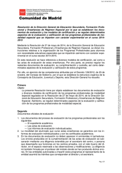 Resolución de la Dirección General de Educación Secundaria
