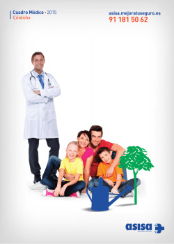 Cuadro M&eacute;dico &bull;2015 C&oacute;rdoba asisa