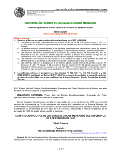 Constitución Política de los Estados Unidos Mexicanos