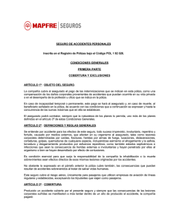 Seguros de Accidentes Personales - MAPFRE Chile