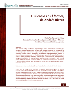 El silencio en El farmer, de Andrés Rivera - Sincronía